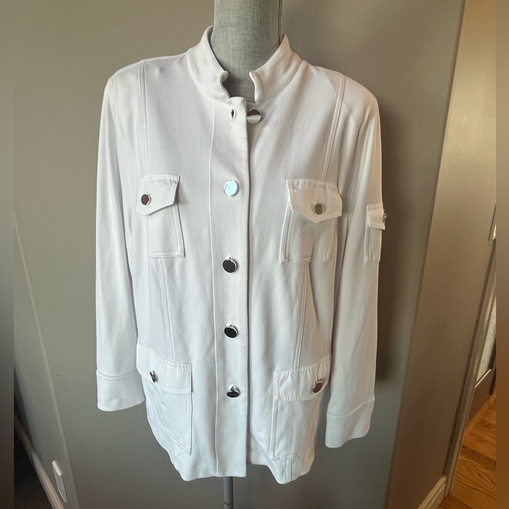 TanJay White Utility-Style Jacket
